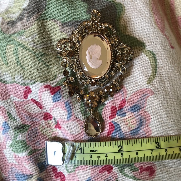CAMEO Gold Bronze Brown Mirrored Statement Ornate Old World Victorian $89 NEW - Picture 11 of 16